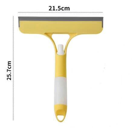 Limpiador de Vidrios 2 en 1 con Rociador Integrado Amarillo Limpiador de Vidrios 2 en 1 con Rociador Integrado Amarillo