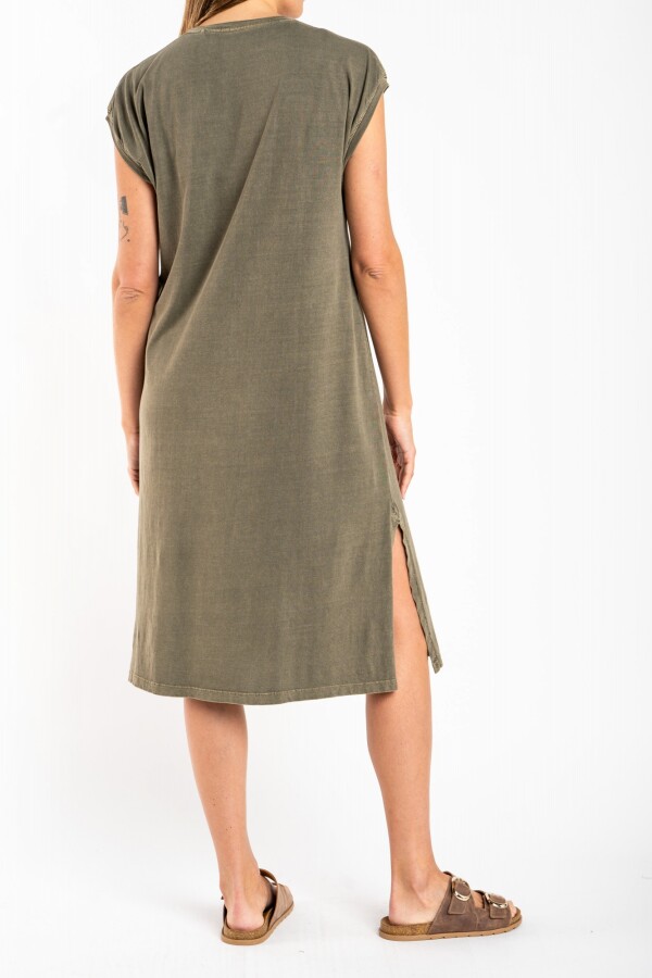 Vestido Algodon Lavado Safari