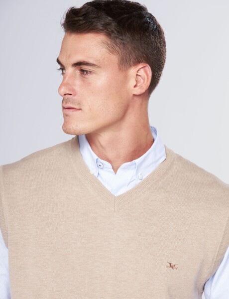 CHALECO TEJIDO Beige