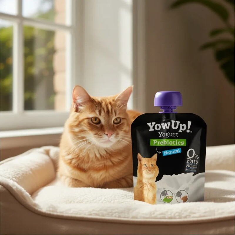 YOWUP YOGURT PARA GATOS 85 GRAMOS PREBIÓTICOS SABOR NATURAL
