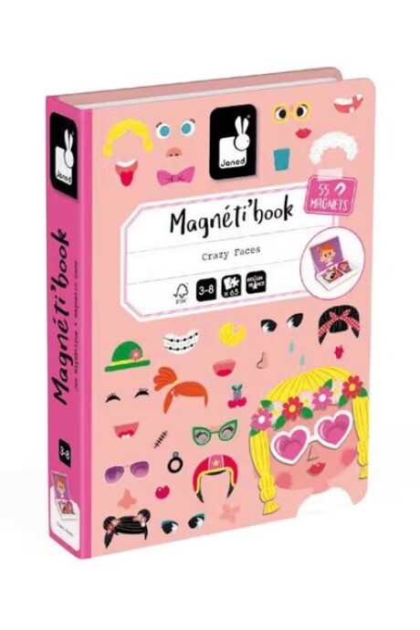MAGNETIC BOOK CRAZY FACES CHICAS JANOD MAGNETIC BOOK CRAZY FACES CHICAS JANOD
