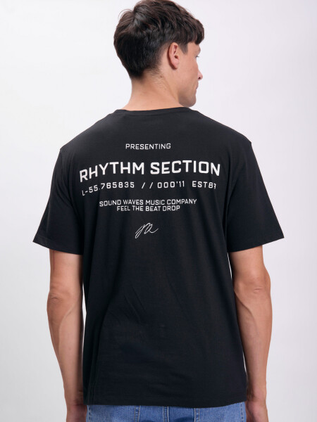 Remera estampa Negro