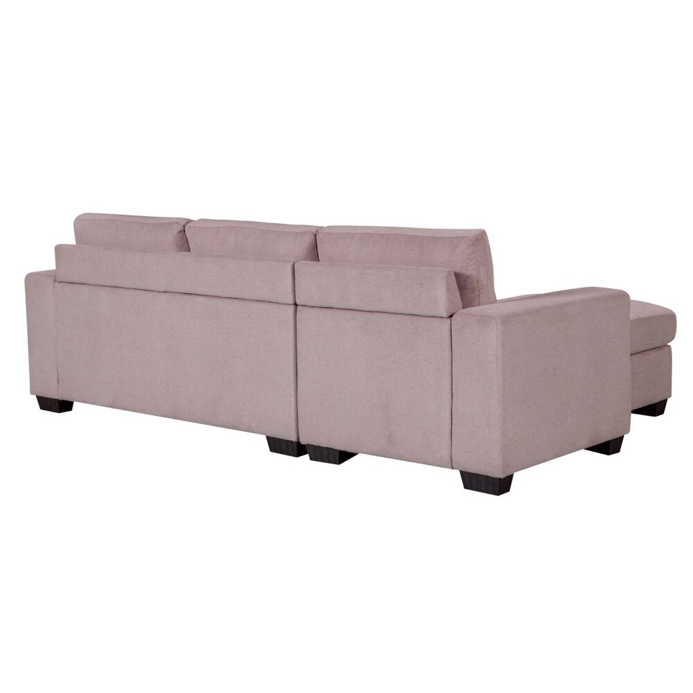 SOFÁ C/CHAISE MÁS DE 4 CUERPOS TELA MARRON DETROIT TAUPE