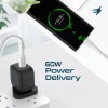Cable carga USB-C a USB-C 60W 2mts White Cable carga USB-C a USB-C 60W 2mts White