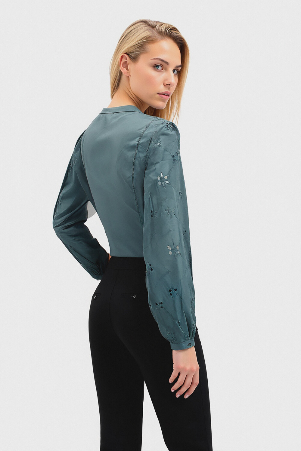 Camisa Gale Verde Azulado