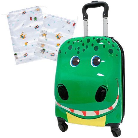 Valija Infantil C/set Organizador De Viaje Animales Val002001-dino