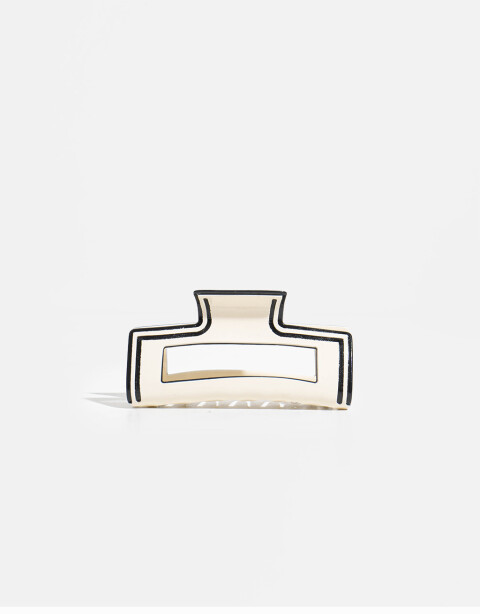 Broche Acrilico Broche Rectangular - Combinacion Bicolor