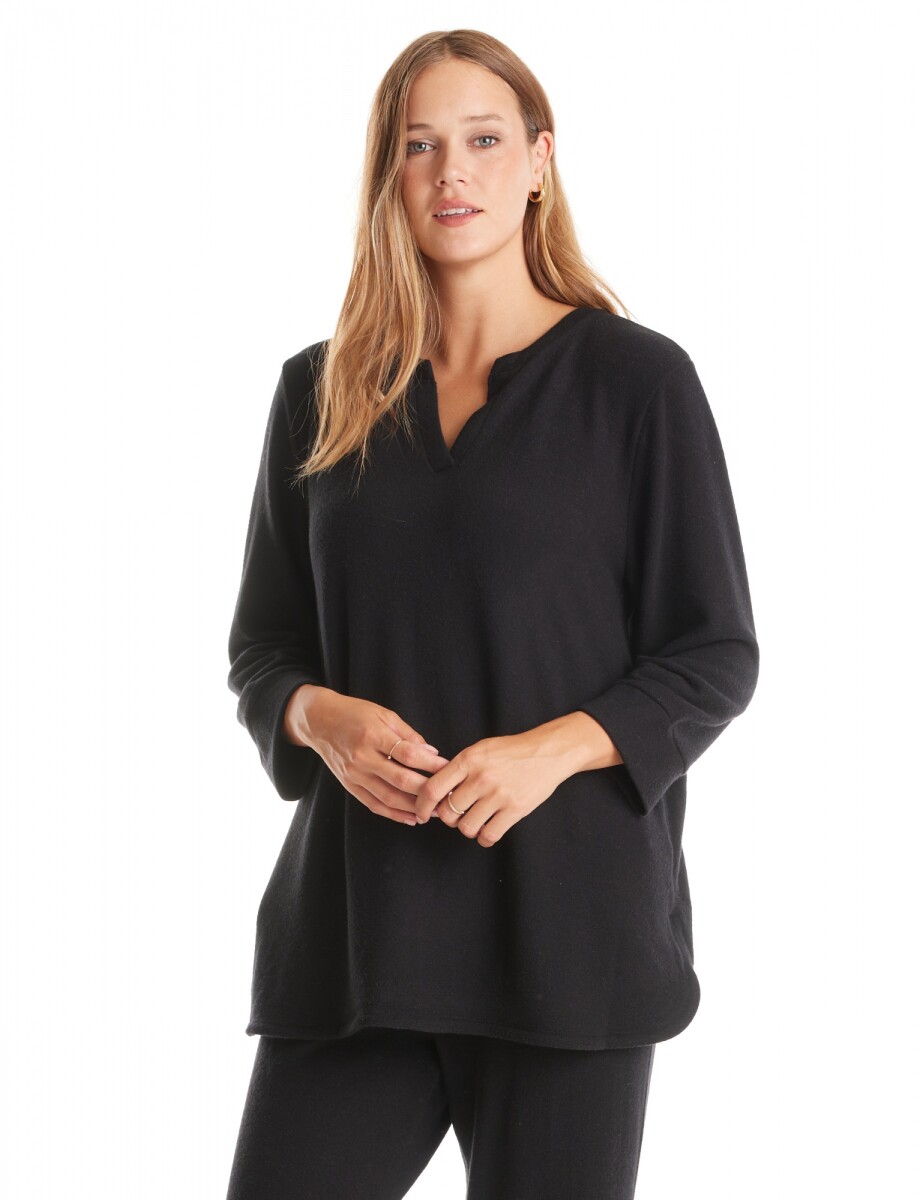 Buzo Soft Esc V - Negro 