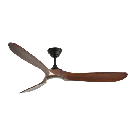 Ventilador de Techo Practic Life FS52930C 60" con 3 Aspas de Madera, Luz LED y Control Remoto Negro