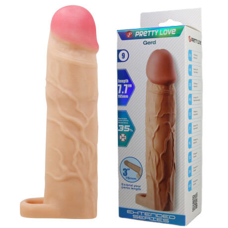 Funda Pene Engrosador Pretty Love Gerd + 7,6 cm Extensión Funda Pene Engrosador Pretty Love Gerd + 7,6 cm Extensión