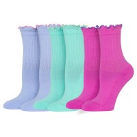 Medias Crocs Ruffle Anckle Pack X3 Violeta