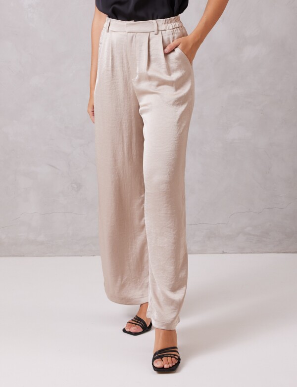 Pantalon Satinado BEIGE