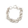 Pulsera Garibaldi doble aro- Plata 925 -Sin piedra-PU3701 sinpiedra