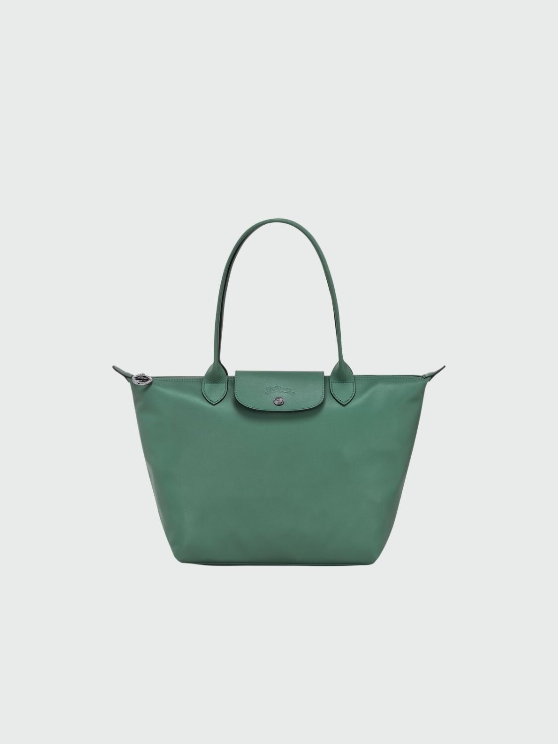 Longchamp -Bolso de cuero talle M, Le pliage Xtra Aguamarina