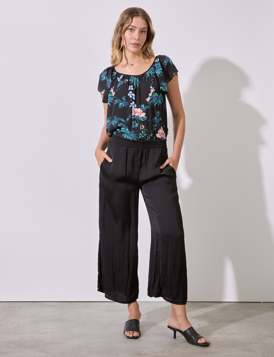 Pantalon Saten - Negro 