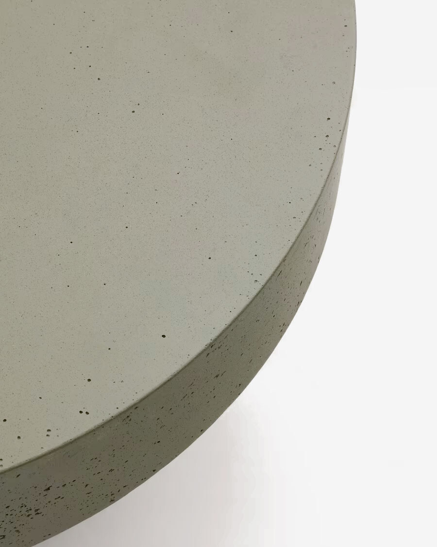 Mesa de centro Aiguablava de cemento verde Ø 66 cm verde Ø 66 cm
