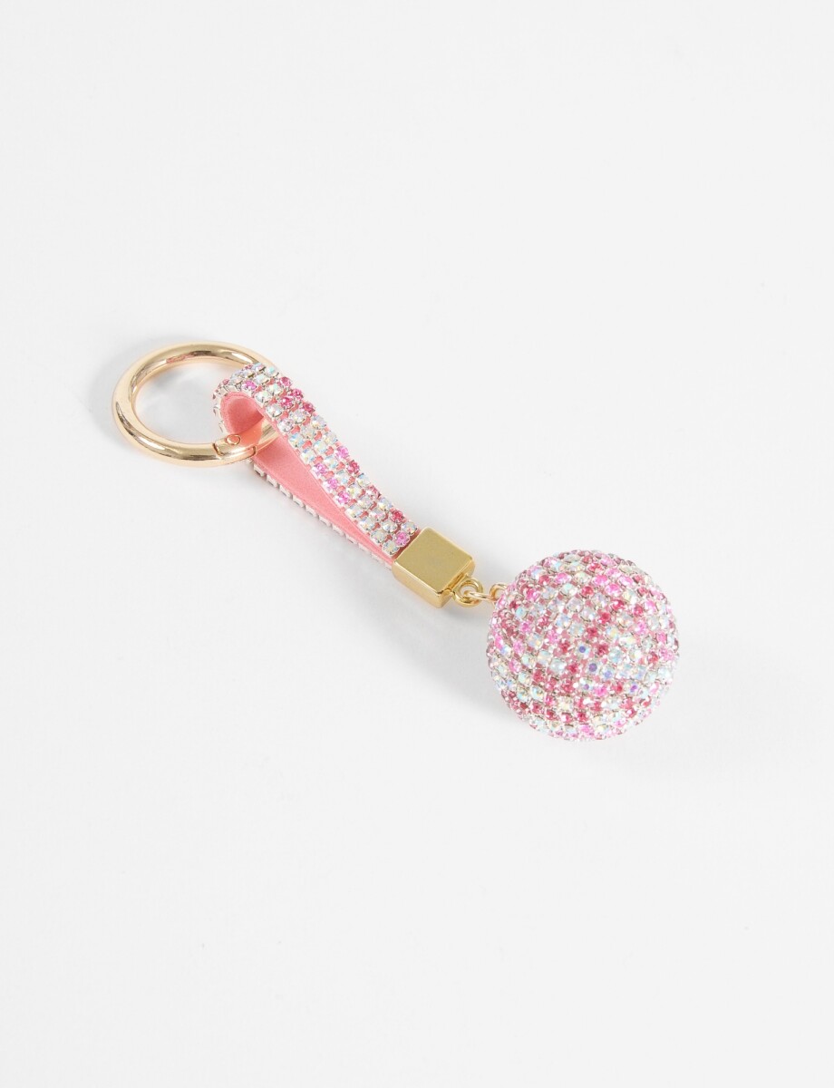 Llavero dije disco - rosa 