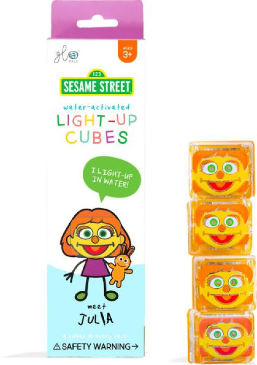 Set 4 cubos Glo Pals iluminados activados por agua - JULIA 
