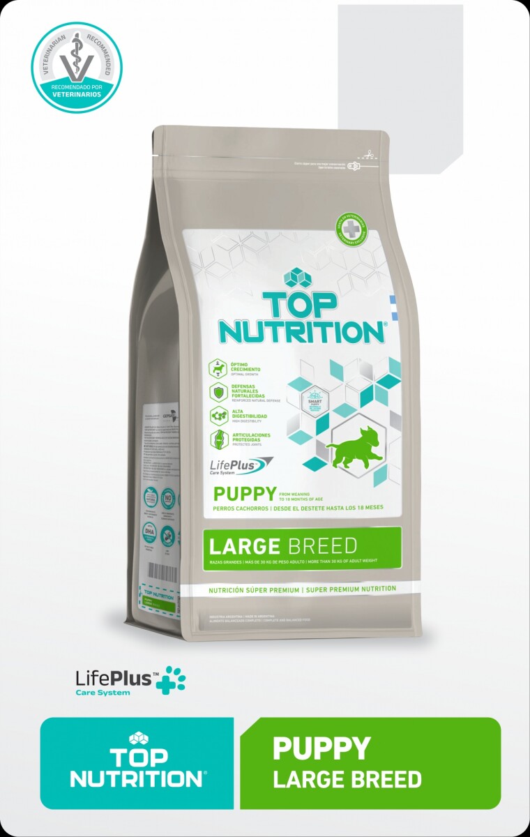 TOP NUTRITION PERROS CACHORROS RAZAS GRANDES X 15+3 KG - Top Nutrition Perros Cachorros Razas Grandes X 15+3 Kg 