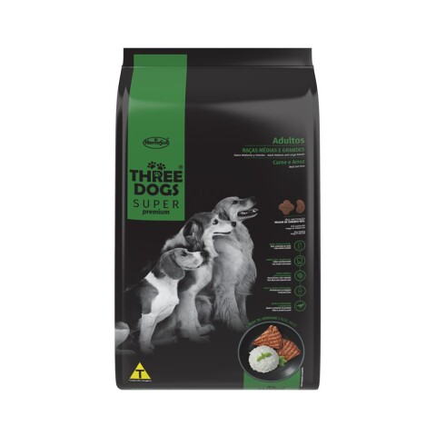 Three Dogs Super Premium Adulto Med/Gde 15+2kg Three Dogs Super Premium Adulto Med/Gde 15+2kg