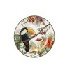PLATO DIS TUCAN/FLORES P/POSTRE TROPICOS 21CM Unica
