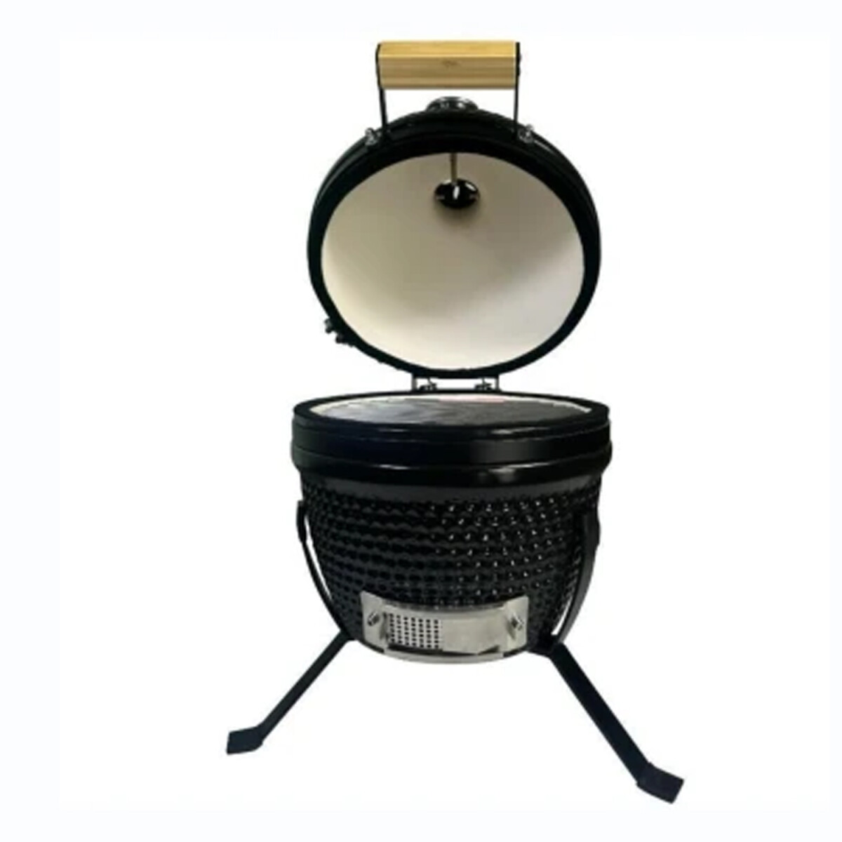 Horno Kamado A Carbón Cerámica Refractaria Con Parrilla 27cm - PARRILLA FIRE KING KAMADO 13" NEGRO FT13 