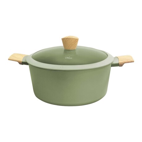 OLLA C/ANTIADHERENTE ALUMINIO VERDE OLIVA
