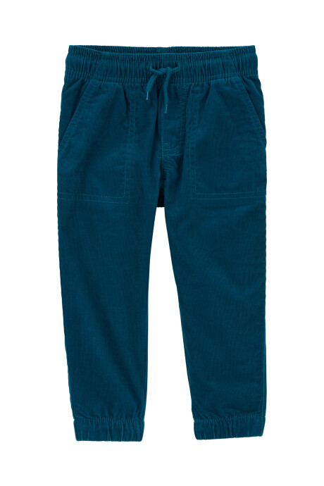 Pantalón de pana, clásico, turquesa Sin color