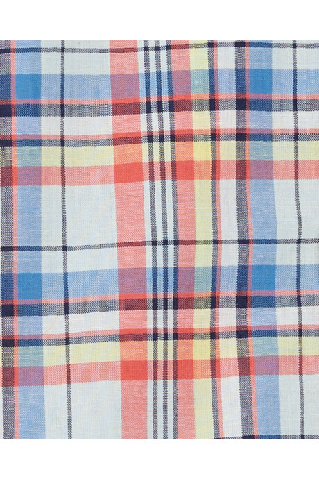 Set dos piezas short jean y camisa a cuadros Sin color