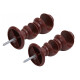 Barrote cortina doble de metal 2 m + 2 Soportes MOGNO