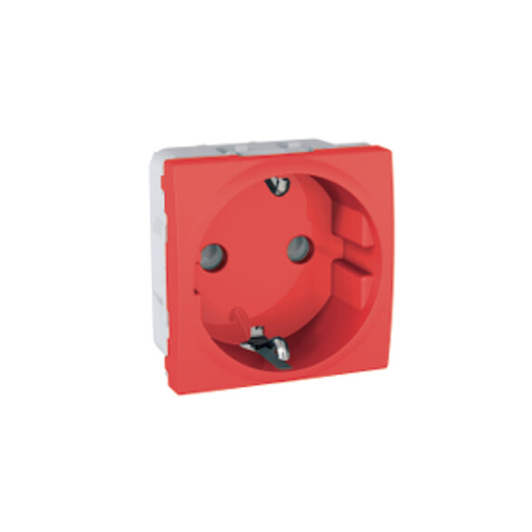 Mód. tomacorriente schuko 16A 250V rojo AE4244