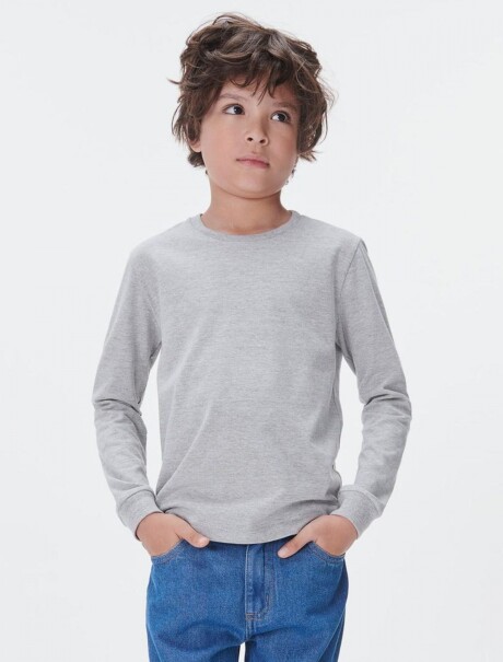 CAMISETA BÁSICA UNISSEX INFANTIL GRIS