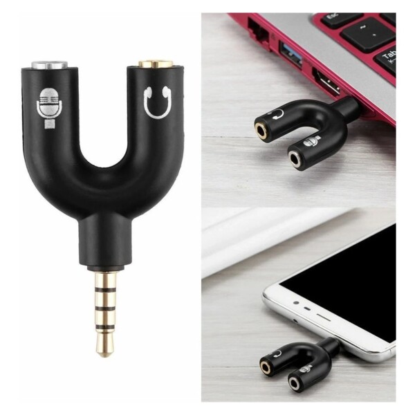Adaptador De Audio 3.5mm Para Auriculares Y Micrófono Adaptador De Audio 3.5mm Para Auriculares Y Micrófono