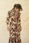 CAMISERO MARIE MAXI BROWNISH-GREEN BATIK CAMISERO MARIE MAXI BROWNISH-GREEN BATIK