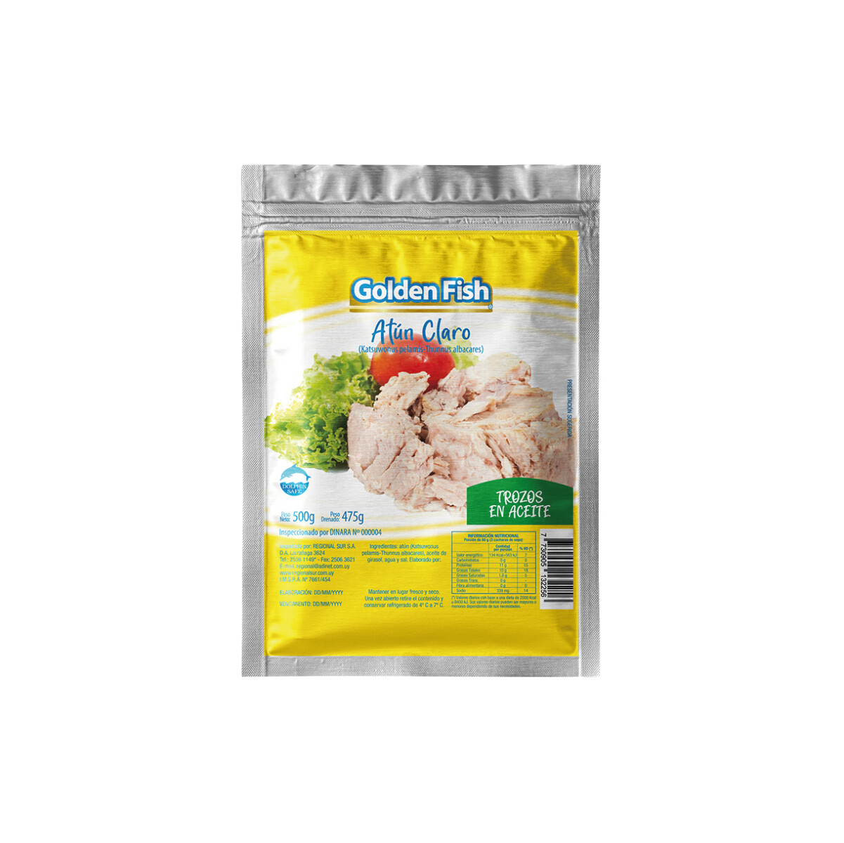 ATUN EN TROZOS GOLDEN FISH 500GRS EN ACEITE 