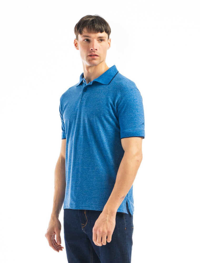 Remera Polo Algodón FRANCIA MEL/ MARINO