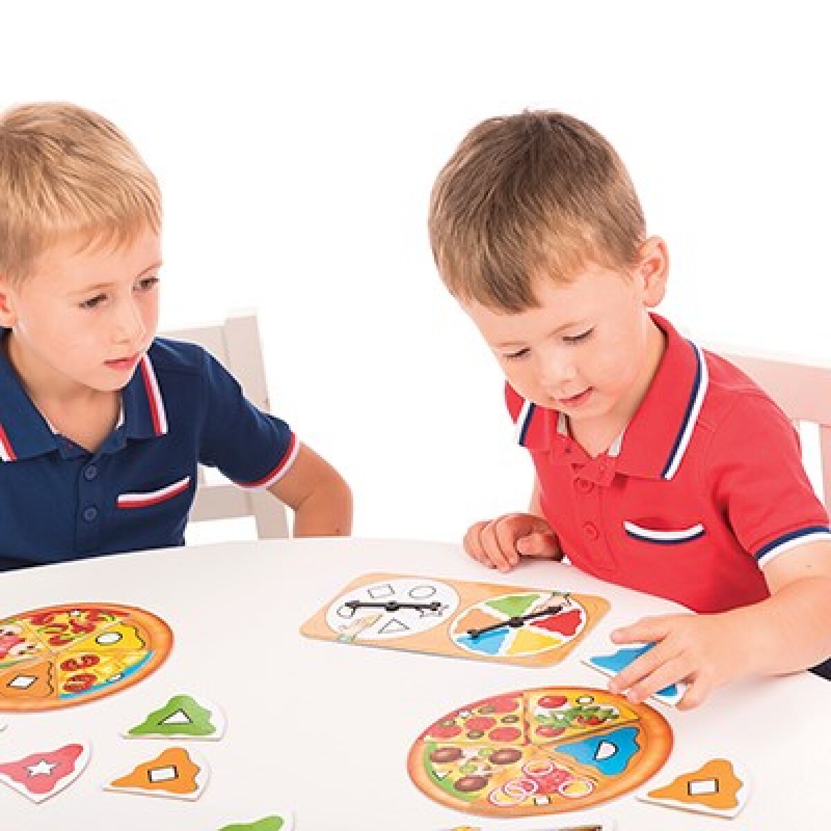 Juego combinación de colores y formas Pizza 