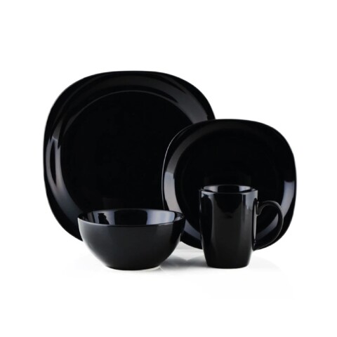 SET 16 PIEZAS STONEWARE D26.5-19.5-15/330ML QUADRO BLACK THOMSON SET 16 PIEZAS STONEWARE D26.5-19.5-15/330ML QUADRO BLACK THOMSON