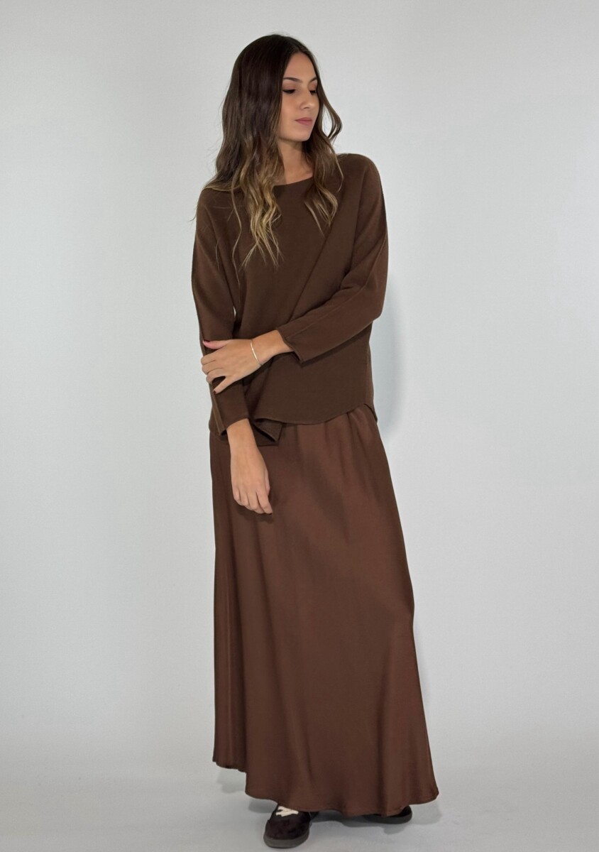 POLLERA IMPALA - MARRON 