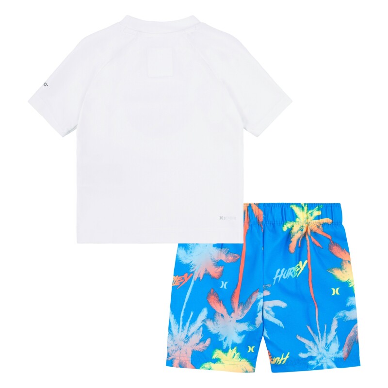 Conjunto Palm Gradient Rashguard de Niño Azul