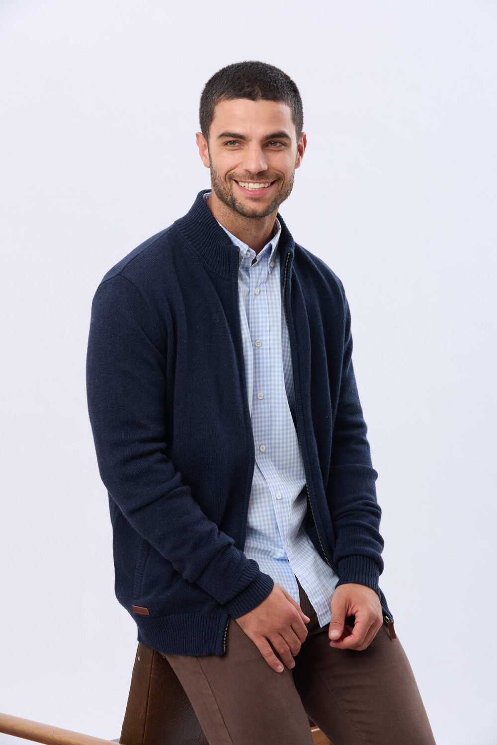 CAMPERA LANA TEJIDA Azul