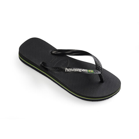 Sandalias Havaianas Brasil Logo Hombre Black Black