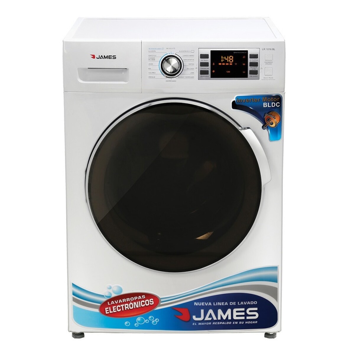 Lavarropas James Lr1016 10,5kg Inverter Bajo Consumo Color Blanco 