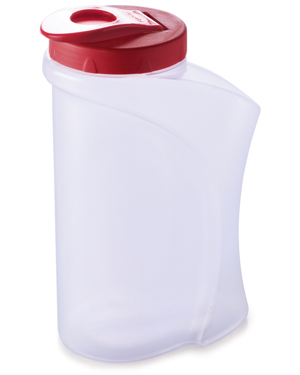 Jarra botella de plástico para bebidas con tapa flip Plasutil 1.3lt - Rojo 