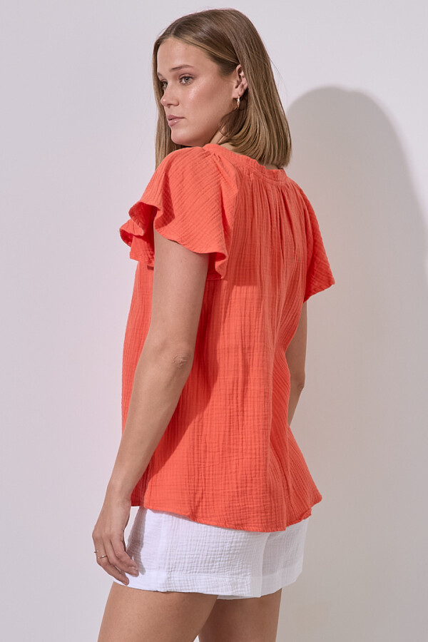 Blusa Algodón ANARANJADO