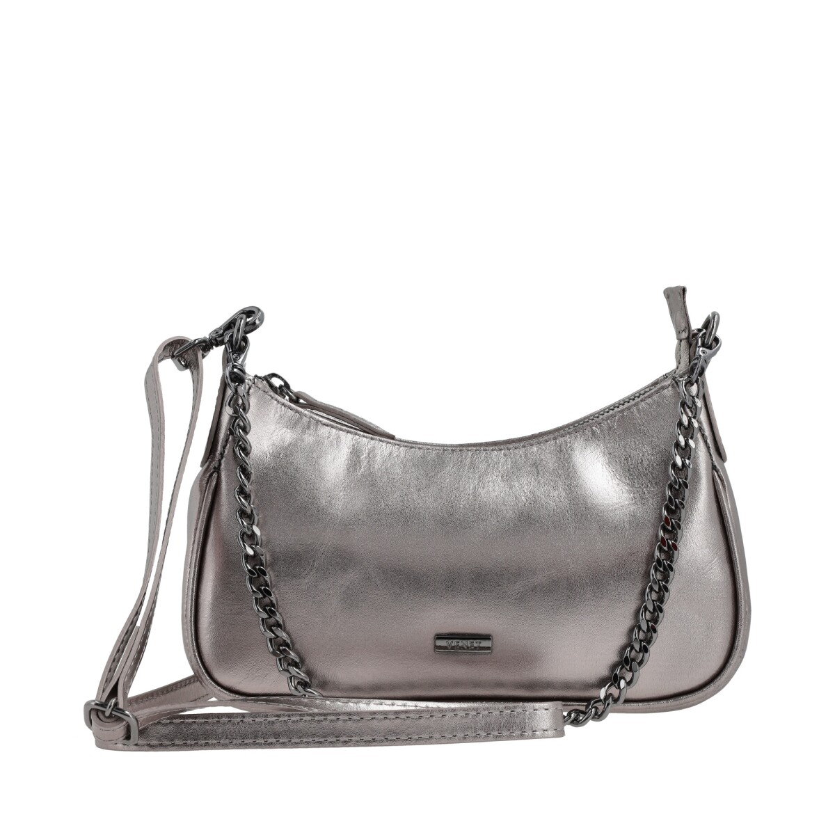 CARTERAS CUERO - VENET TRIGO - PLATEADO