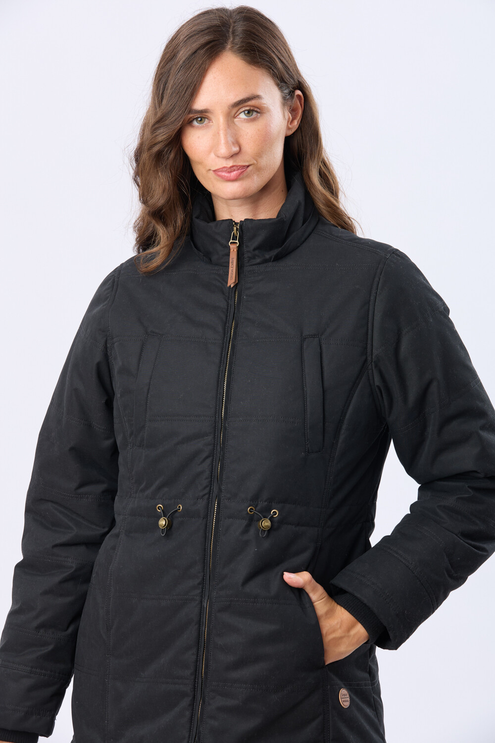 CAMPERA DE ABRIGO CON FORRO DE SHERPA Negro