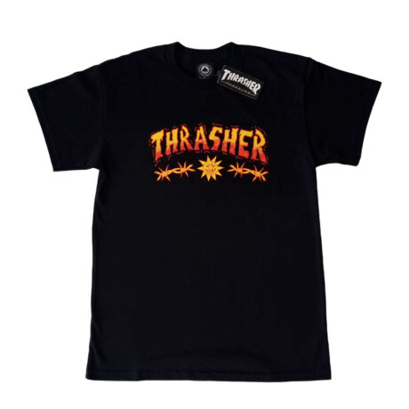 Remera Thrasher Esp Skecth Negro