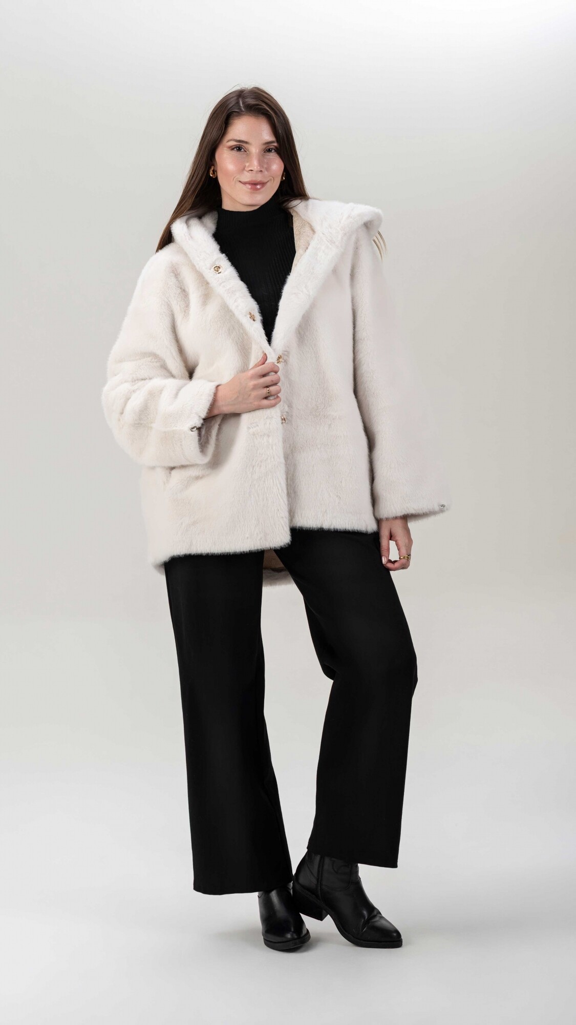 Campera Reversible Georgia Blanco