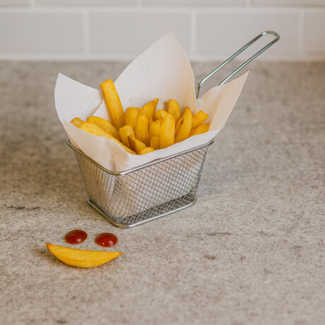 Mini Canasto para Papas Fritas Rectangular 9 x 10 cm Mini Canasto para Papas Fritas Rectangular 9 x 10 cm